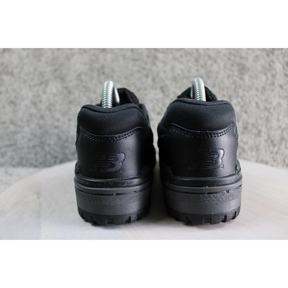 New Balance 550 Sneakers Youth 7 Triple Black Leather Athletic Shoes GSB550BB - Picture 7 of 11
